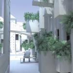 Cour intérieure de la résidence